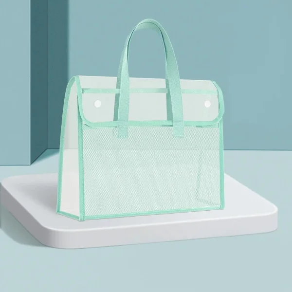 PVC Clear Green Organizer Tote: