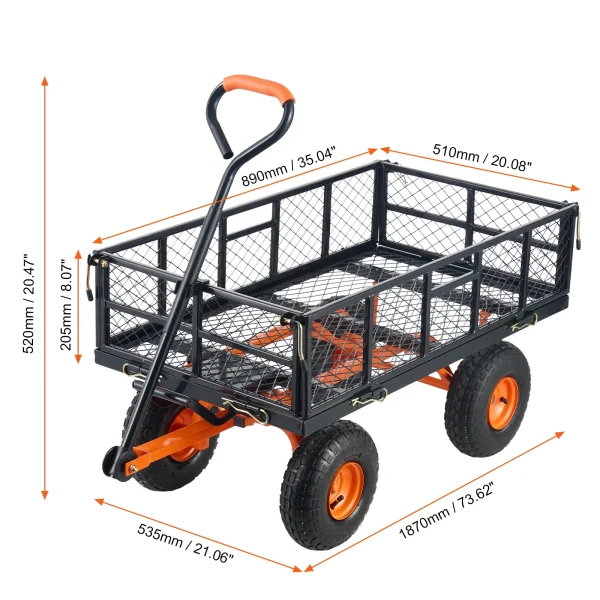SucceBuy Garden Metal Utility Wagon